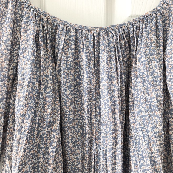 Lulus Blue Floral Pleated Dress - Picture 8 of 8